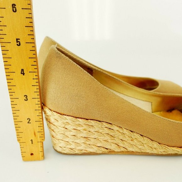 Beige Wedge 8 38.5 Womens Shoes Sandals Casual Slip On Heels Beige Mules‎ Calo - Picture 8 of 12
